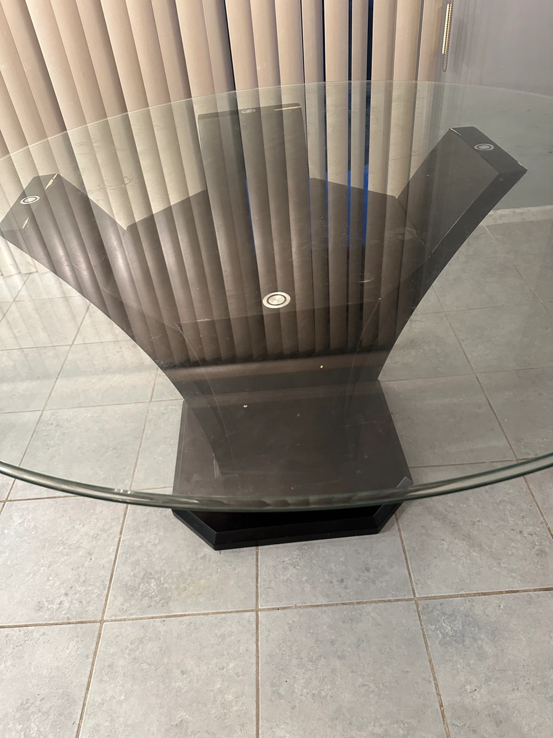 54-inch Glass Top Dining Table - photo 2
