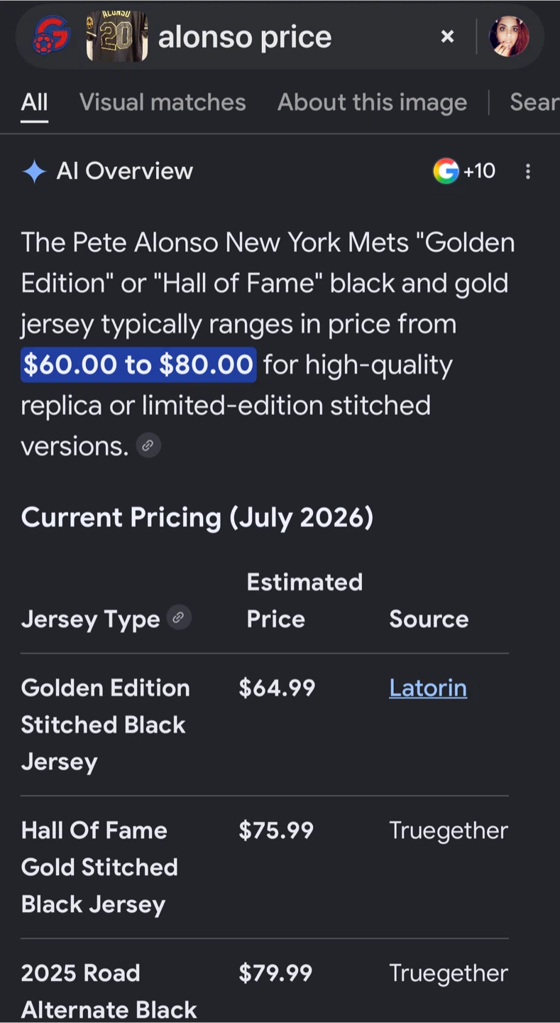 Pete Alonso #20 Nike New York Mets Jersey - photo 5