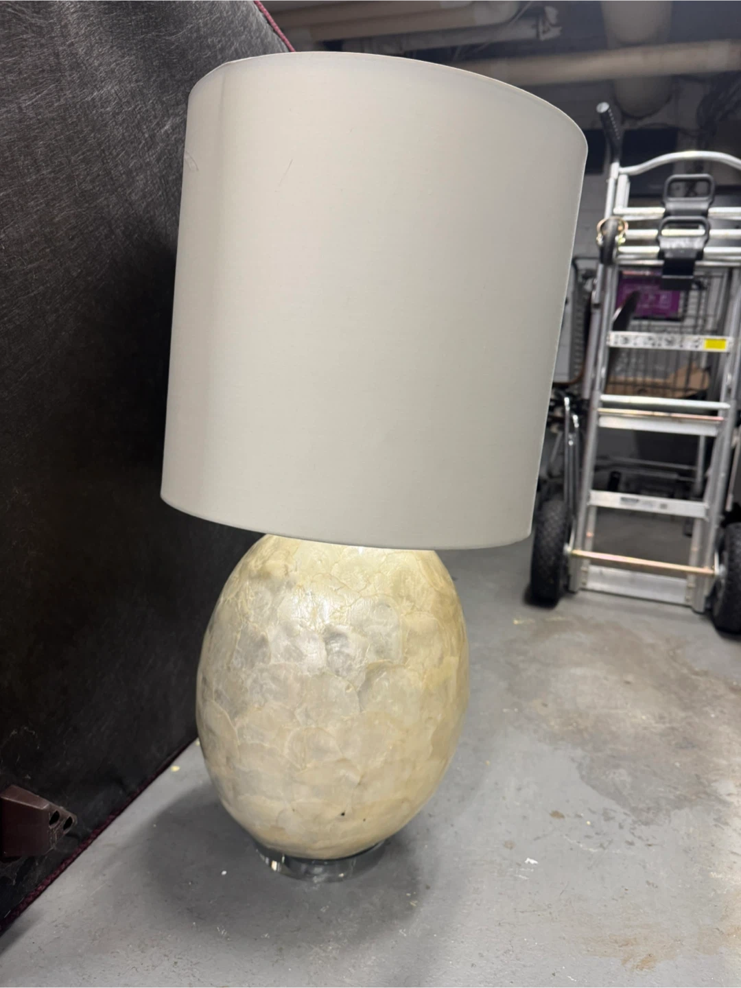 Table Lamp with Shell-Look Base
