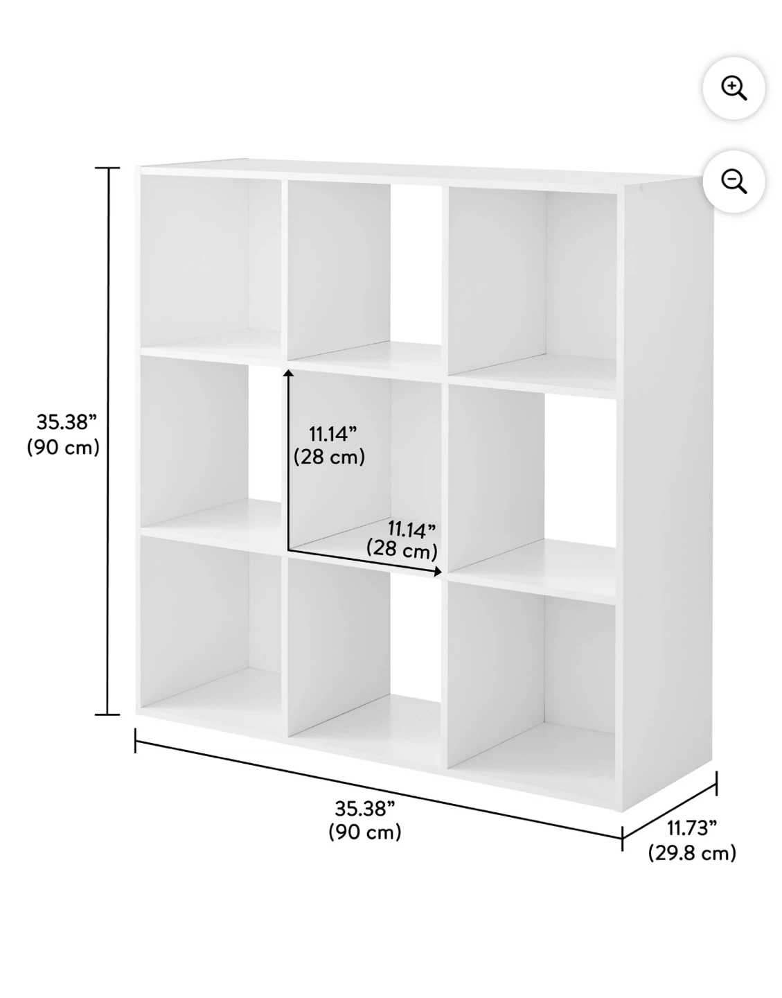 White 9-Cube Storage Organizer Shelf - photo 3