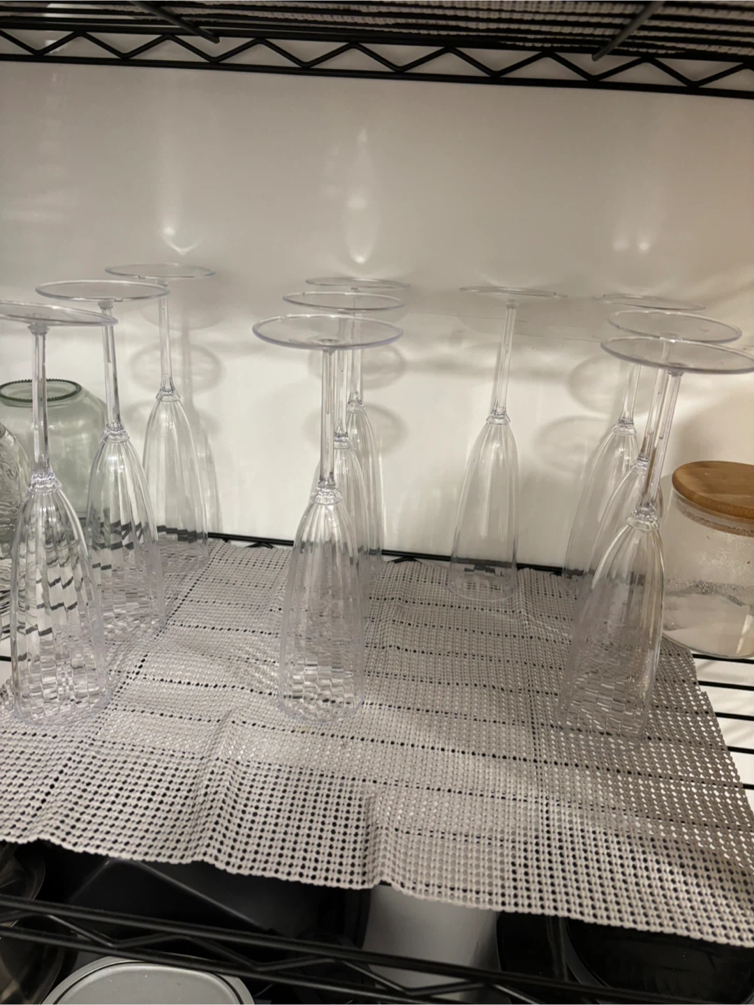 Set of 10 Clear Plastic Champagne Flutes