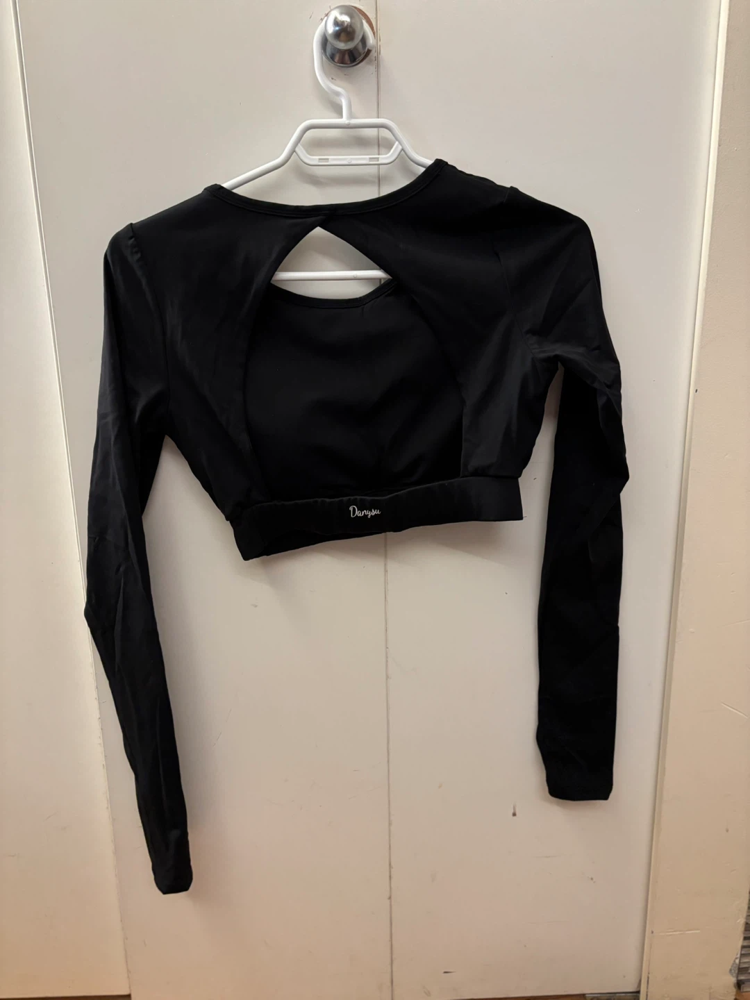 Danyou Black Long Sleeve Crop Top - photo 2