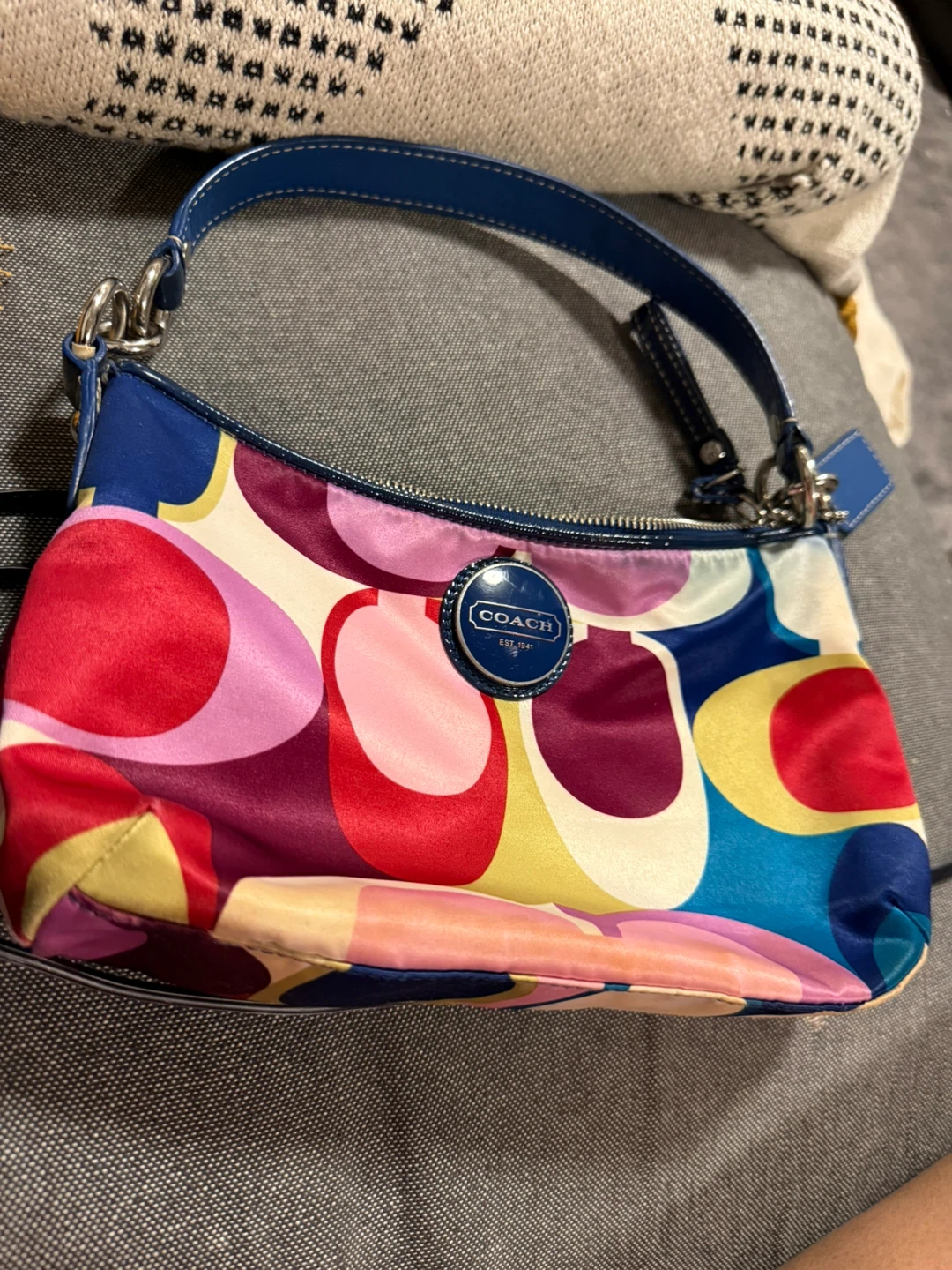 Coach Multicolor C Logo Wristlet