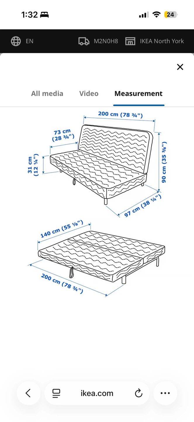 IKEA NYHAMN Sofa Bed - Grey/Beige - photo 2