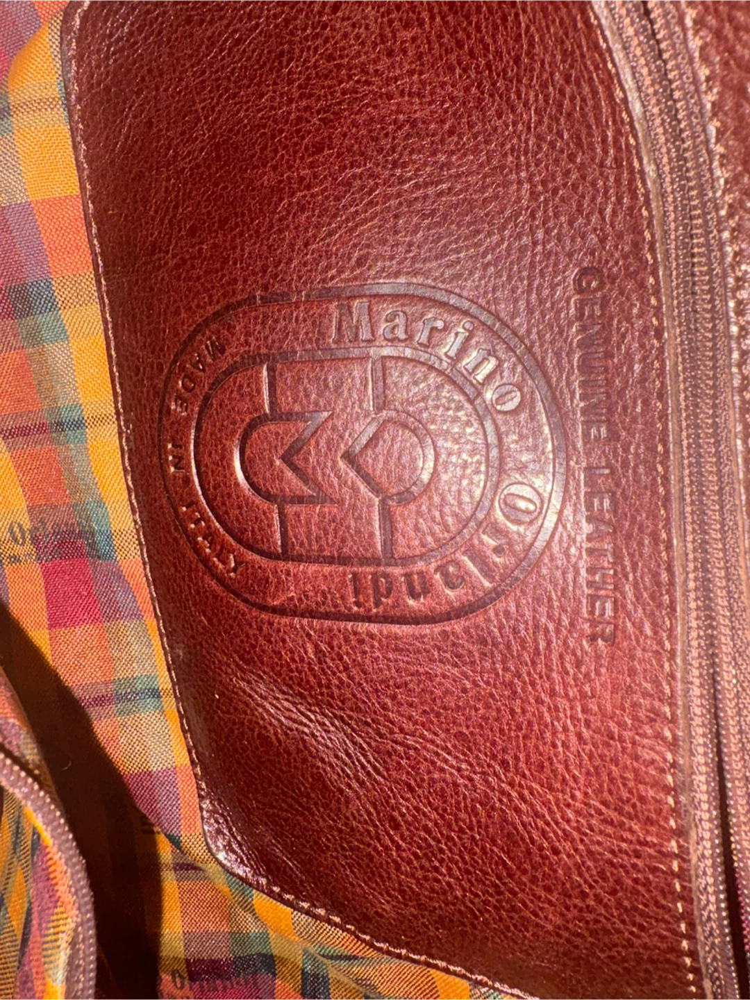 Marino Orlandi Embossed Leather Shoulder Bag - photo 3