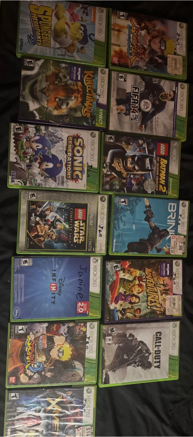 Xbox 360 Games Bundle - Sonic, Naruto, LEGO Batman & More