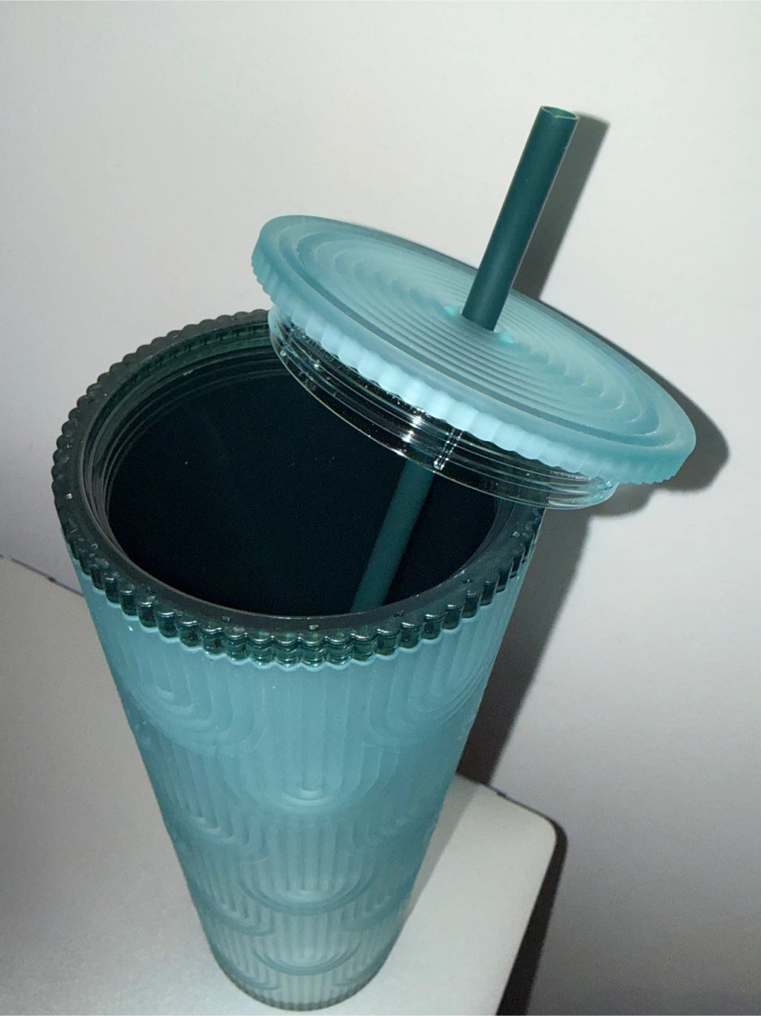 Brand New Starbucks 24oz Light Blue Tumbler with Straw - photo 2