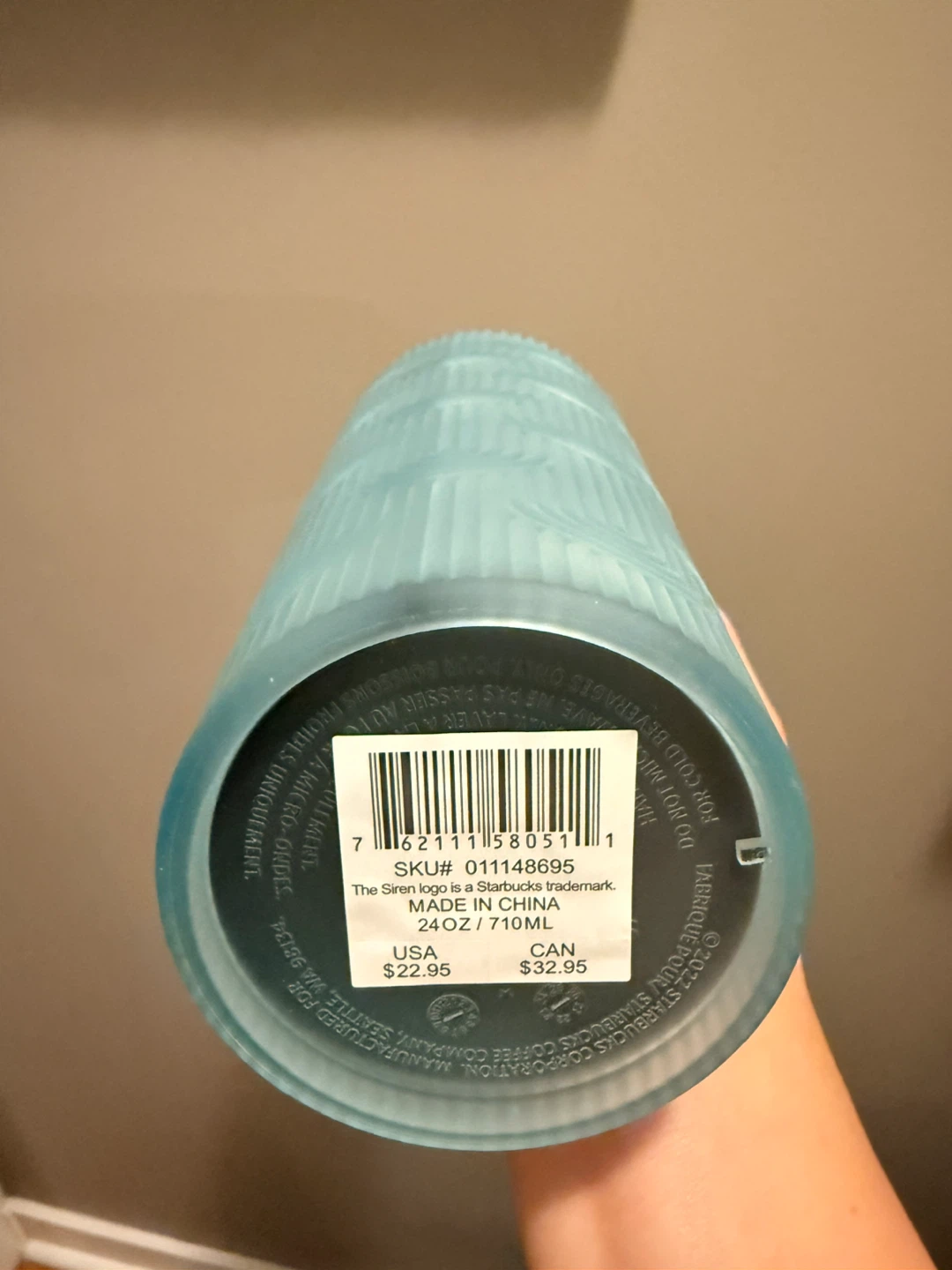 Brand New Starbucks 24oz Light Blue Tumbler with Straw - photo 3