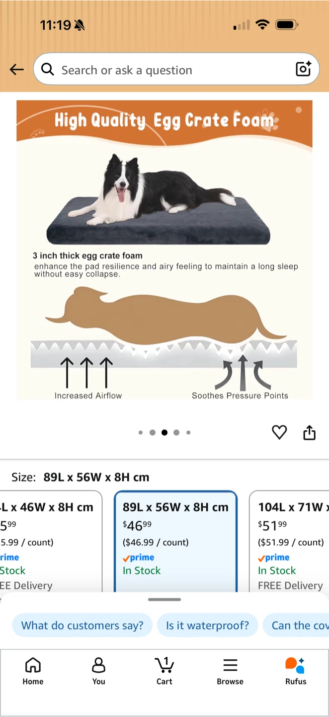 Portable XL soft dog crate & reversible pad mattress - photo 3