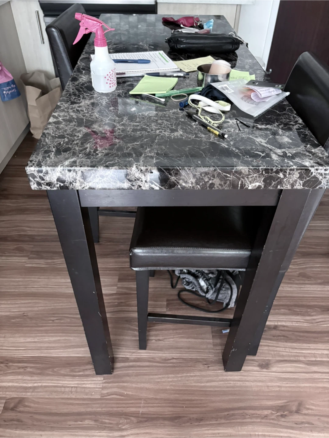Faux Marble Top Kitchen Island/Table