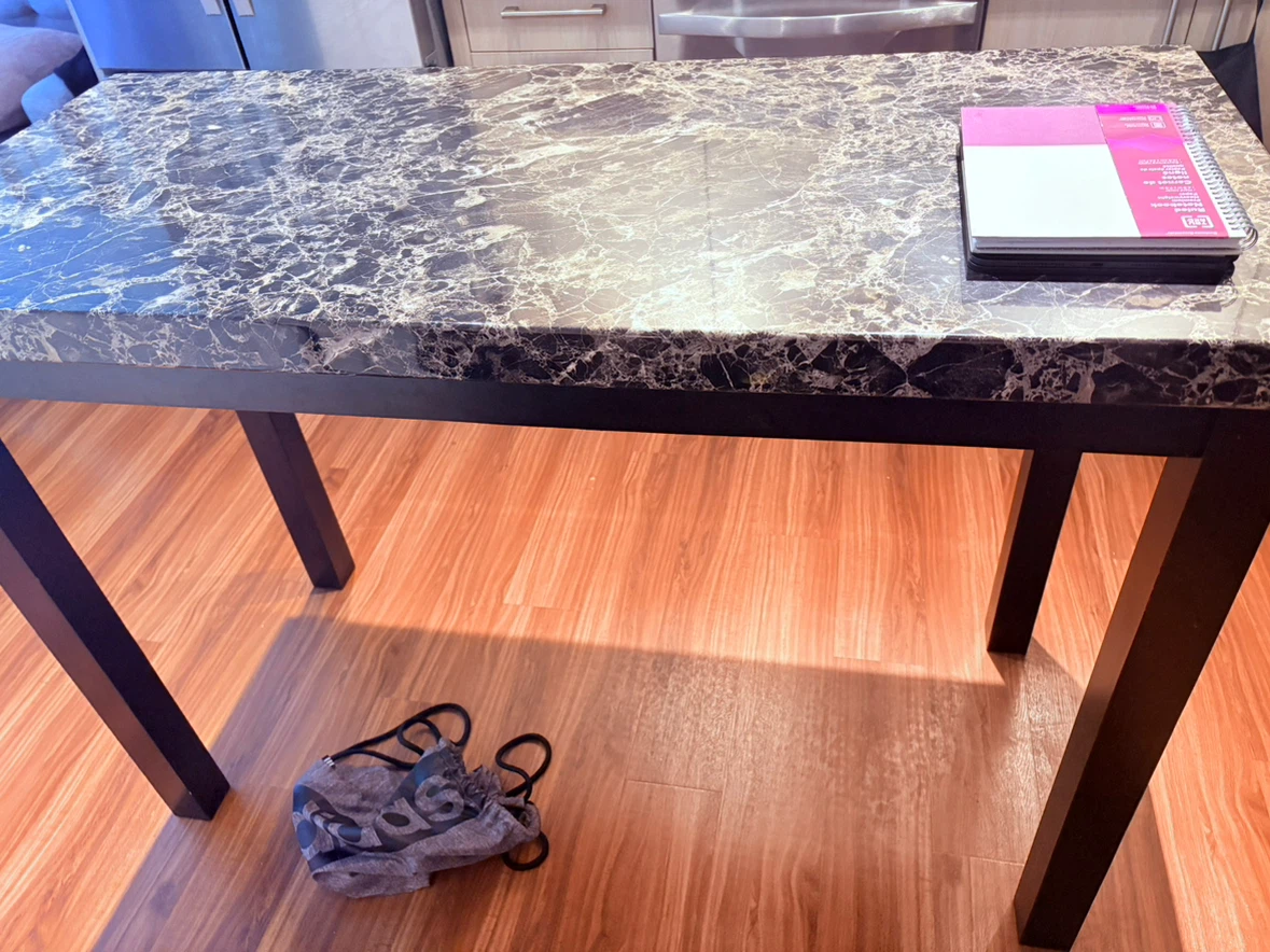 Faux Marble Top Kitchen Island/Table - photo 4