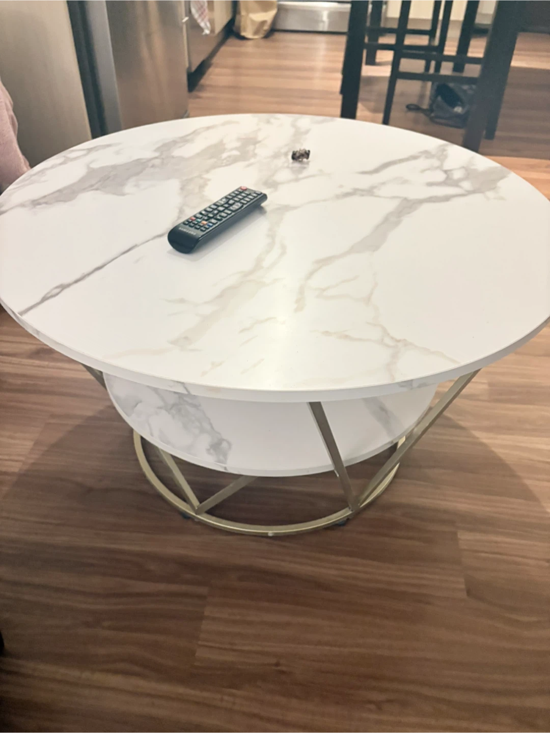Round Coffee Table with Two Tiers
