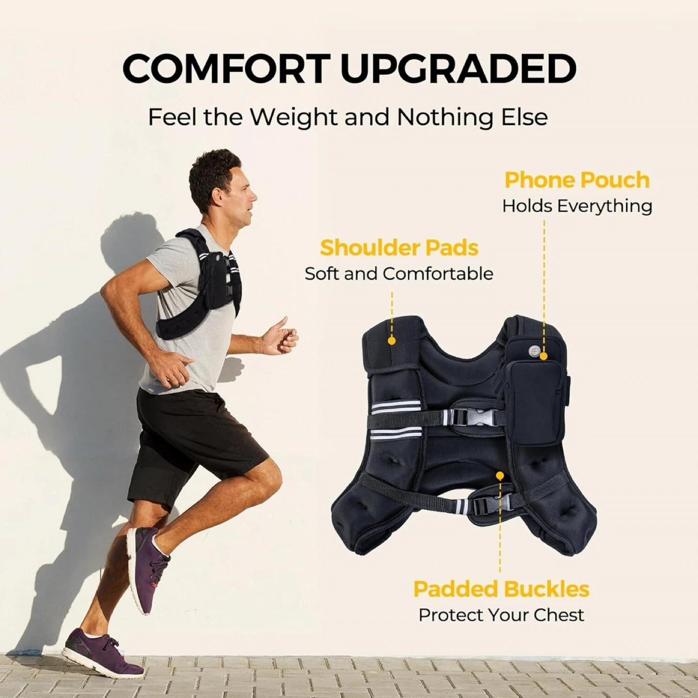 (25lb) PACEARTH Weighted Vest new - photo 3