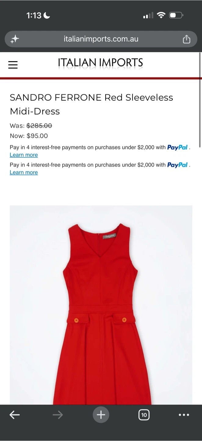 Sandro Ferrone Roma limited edition  dress red/black size S - photo 5