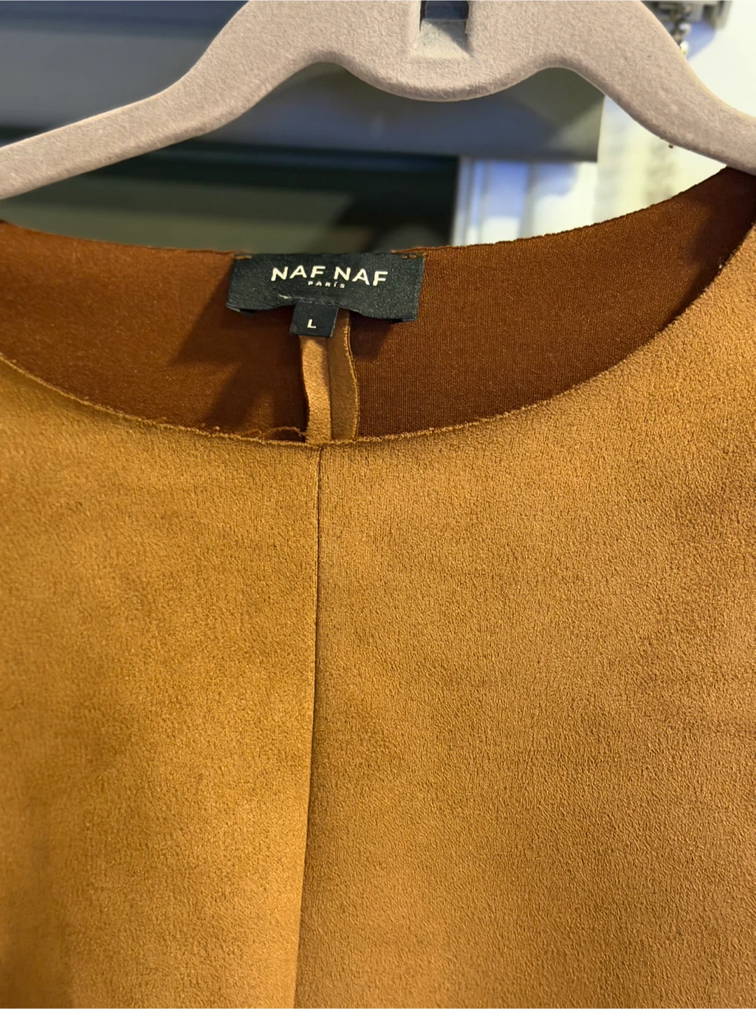 NAF NAF Brown Suede-like Top Size L (can fit M) - photo 2