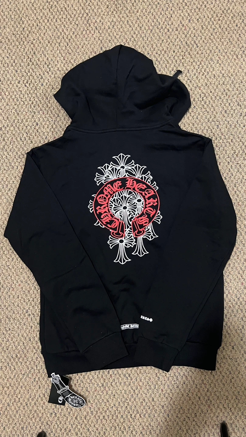 Black Chrome Hearts Zip-Up Hoodie - photo 2