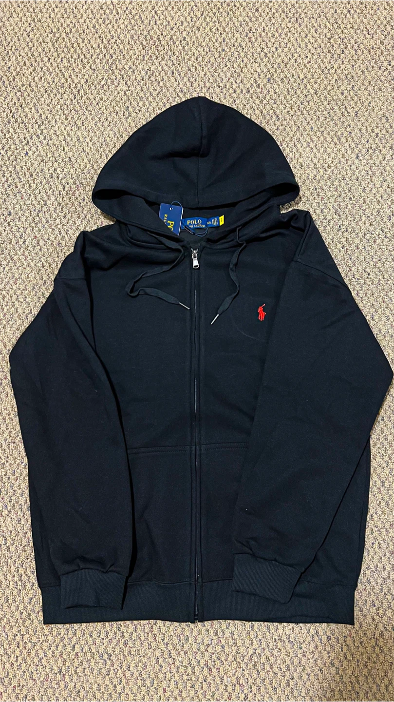 Black Ralph Lauren Zip-Up Hoodie