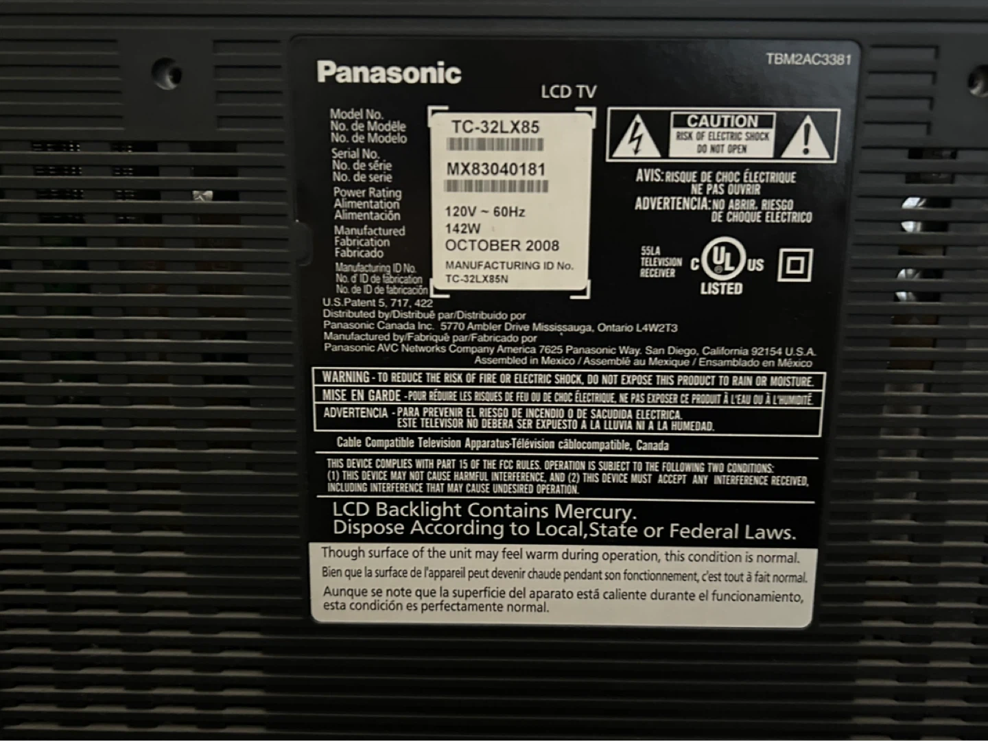 Panasonic 27” TV - photo 4
