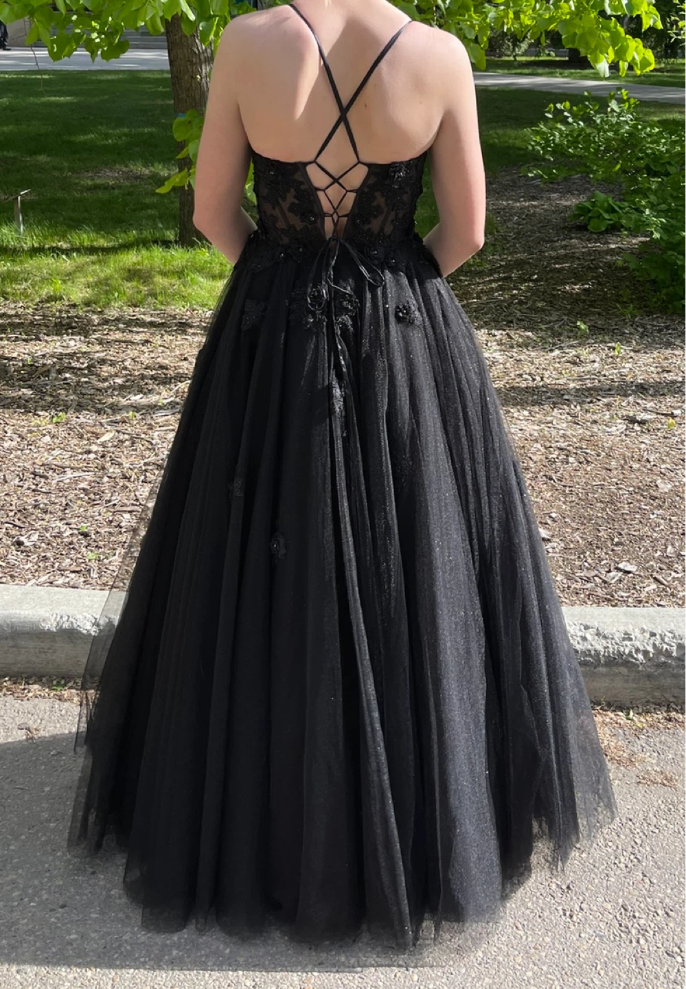 Black corset prom dress - photo 2