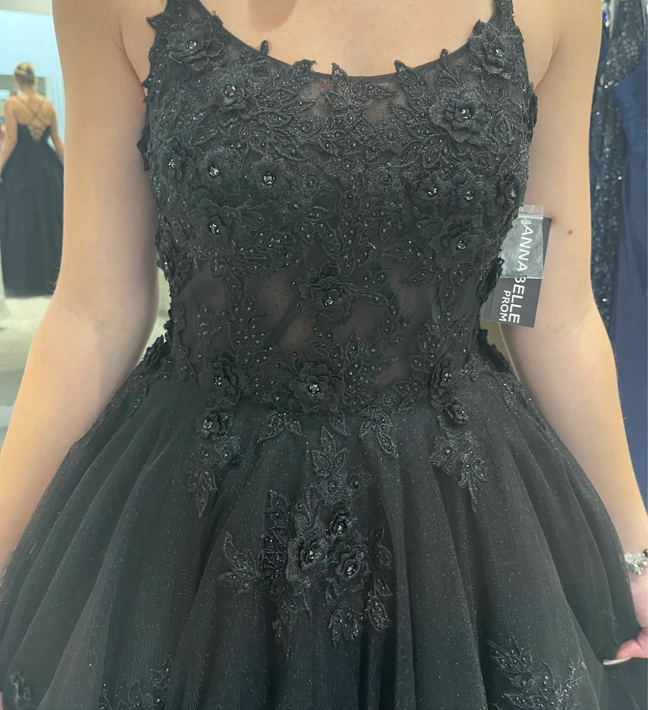 Black corset prom dress - photo 3