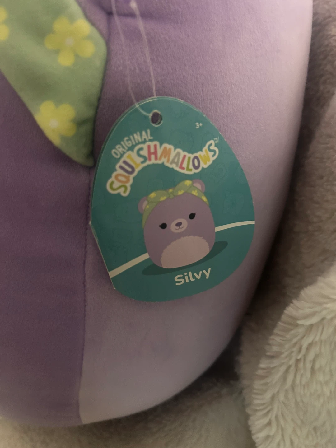 20” Squishmallows Silvy Purple Bear Plush Toy - photo 2