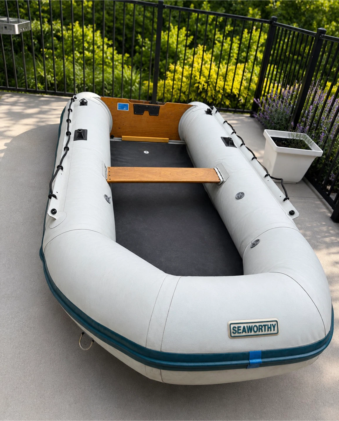 Seaworthy Inflatable Boat with Evinrude Motor