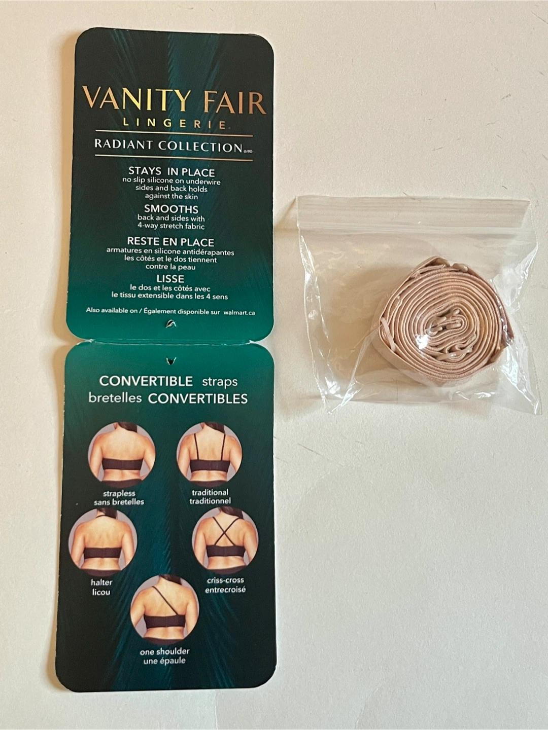 Vanity Fair Convertible Bra Straps - Nude