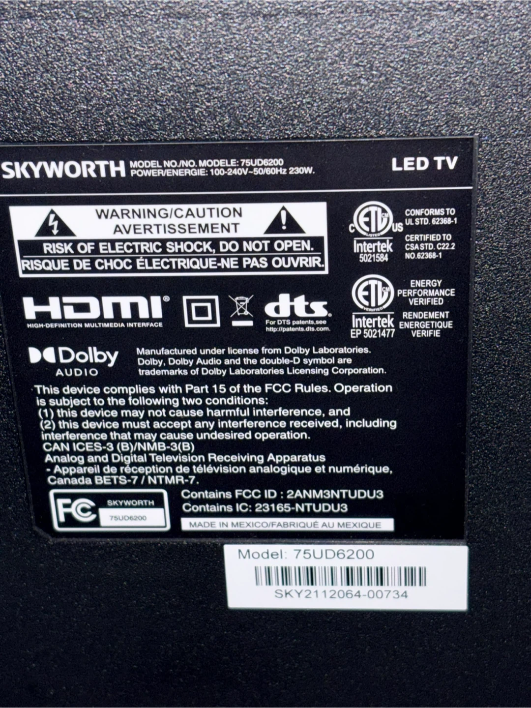 Skyworth 75 inch QLED TV - photo 2