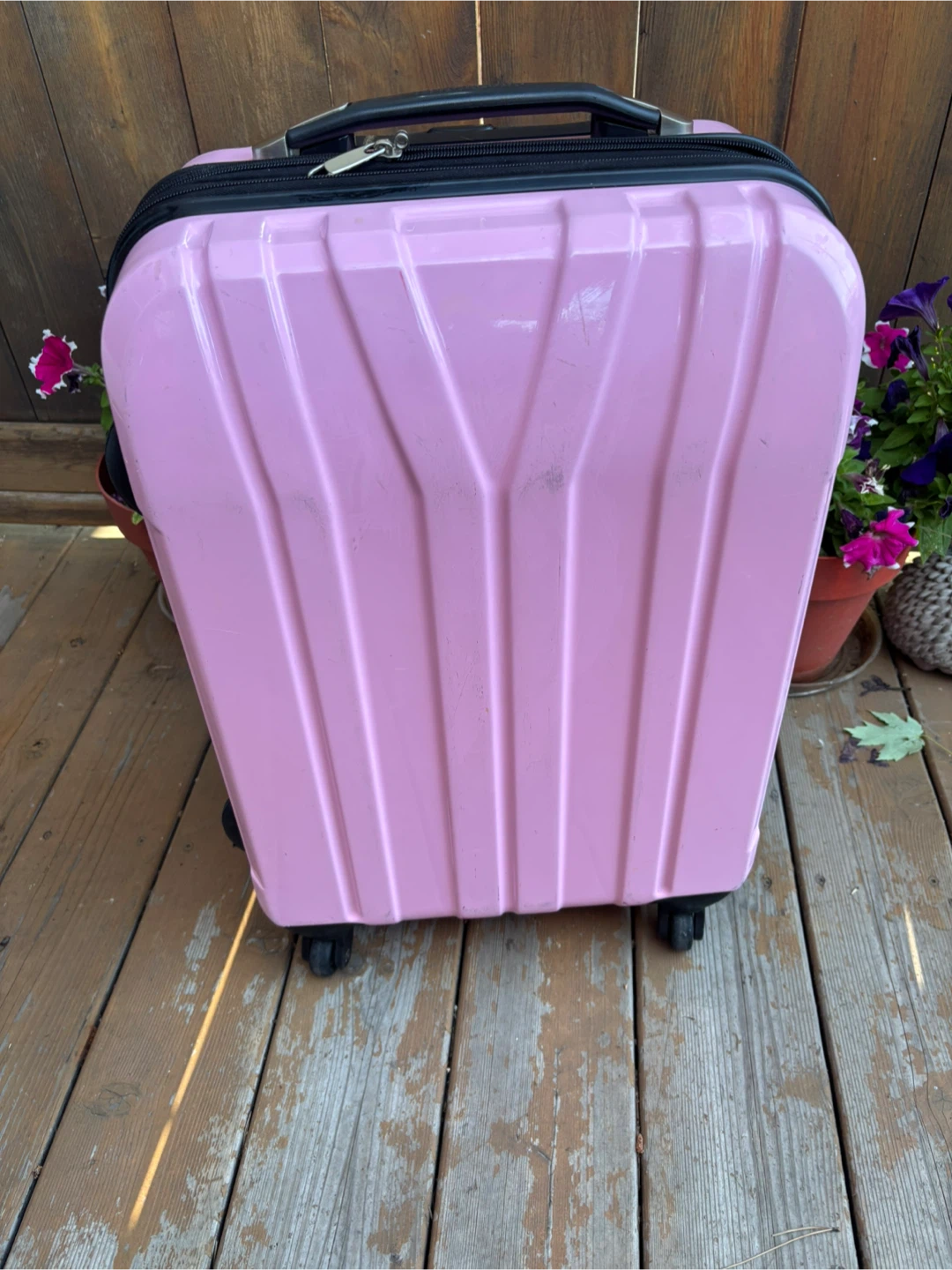 Pink Hardshell Rolling Suitcase