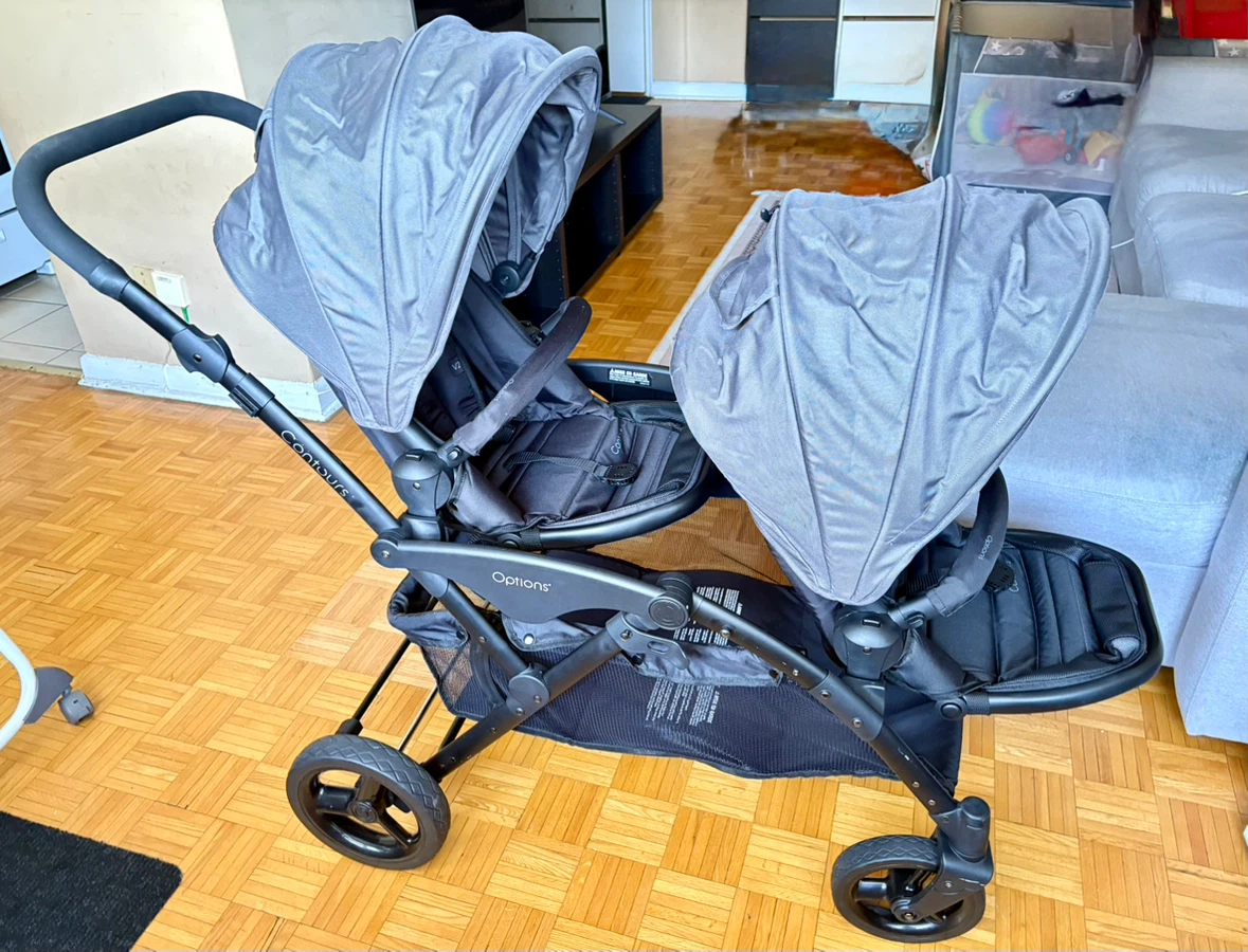 New contour double stroller v6