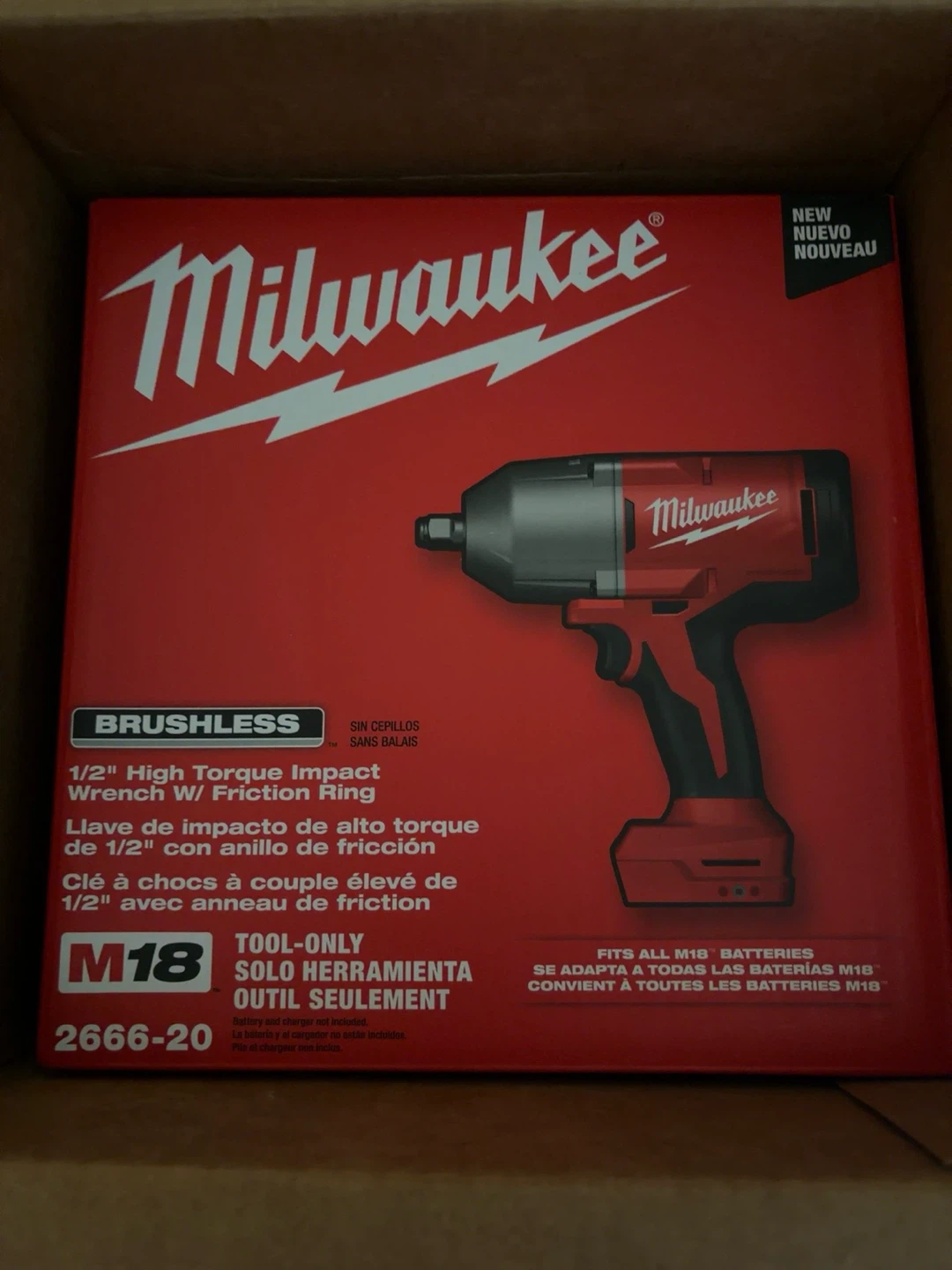 Milwaukee M18 1/2" High Torque Impact Wrench (Tool Only)