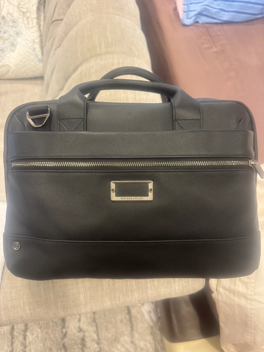 Briggs & Riley Black Leather Briefcase