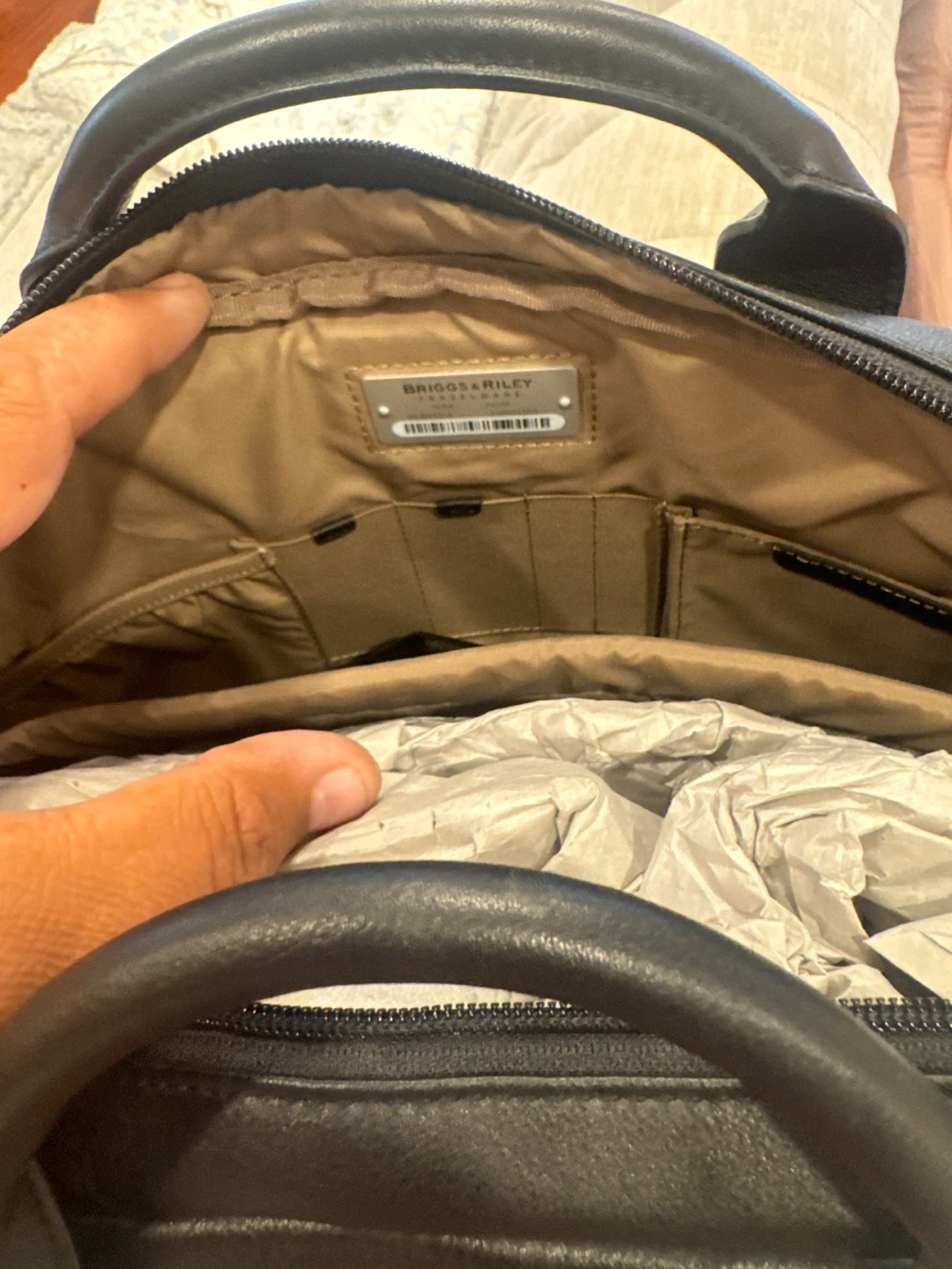 Briggs & Riley Black Leather Briefcase - photo 4