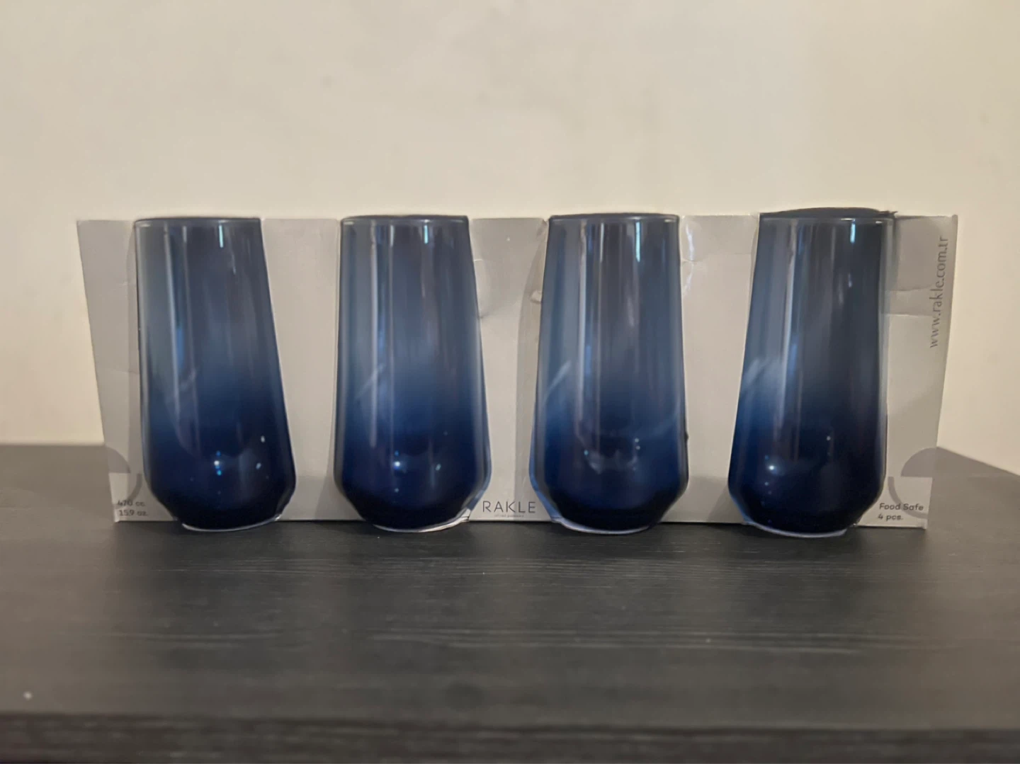 Rakle Blue Ombre Glasses (Set of 4)