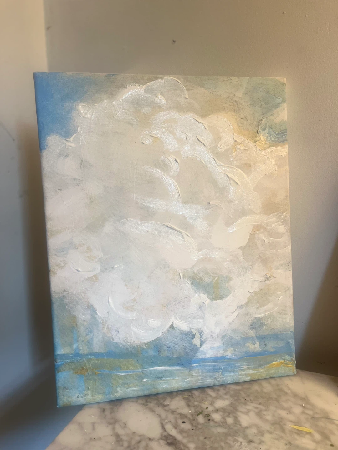 Textured Cloudscape Paintings - Set of 3 - photo 2