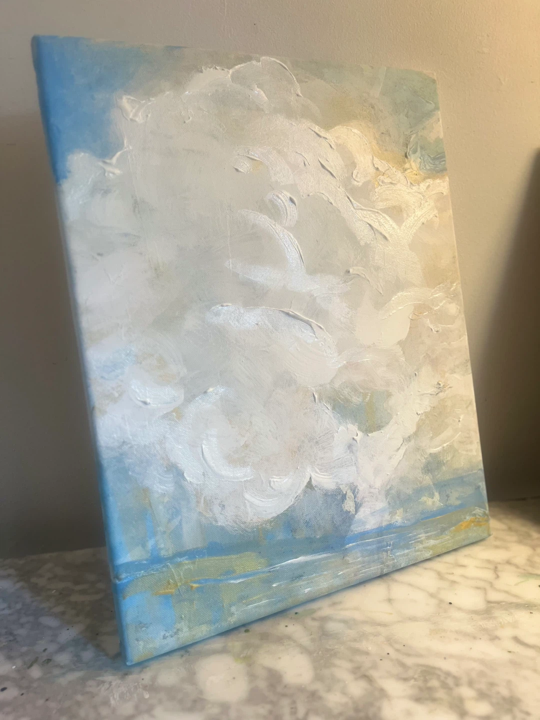 Textured Cloudscape Paintings - Set of 3 - photo 3