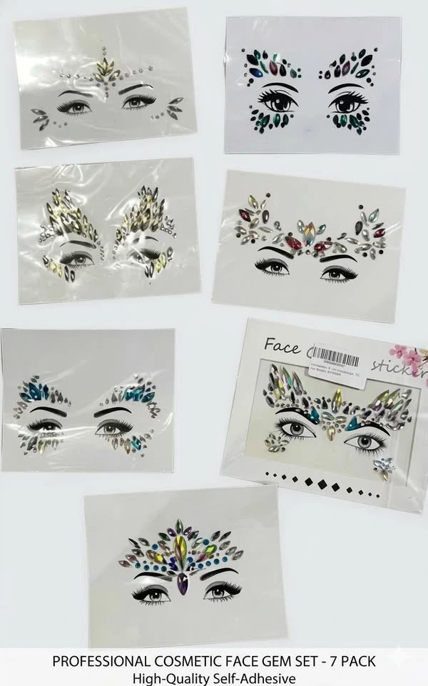 $5 Each Face Gems Rhinestone Stickers