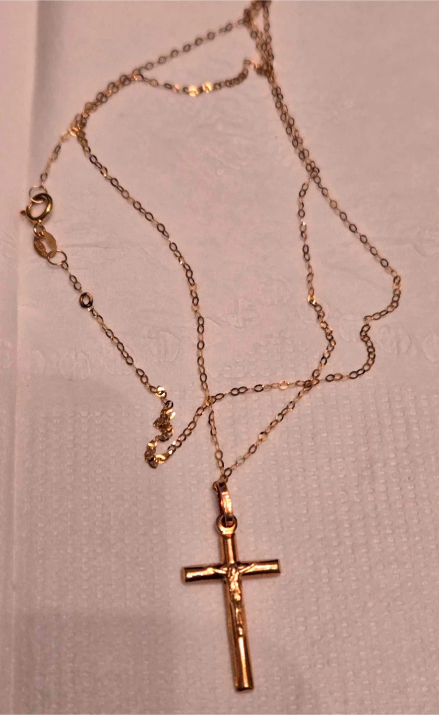 Authentic Gold Cross Necklace