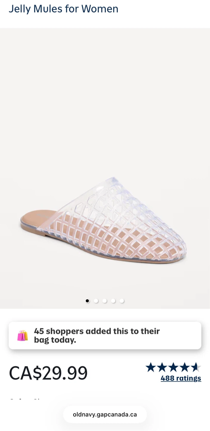Old Navy Clear Lattice Mule Sandals Size 9