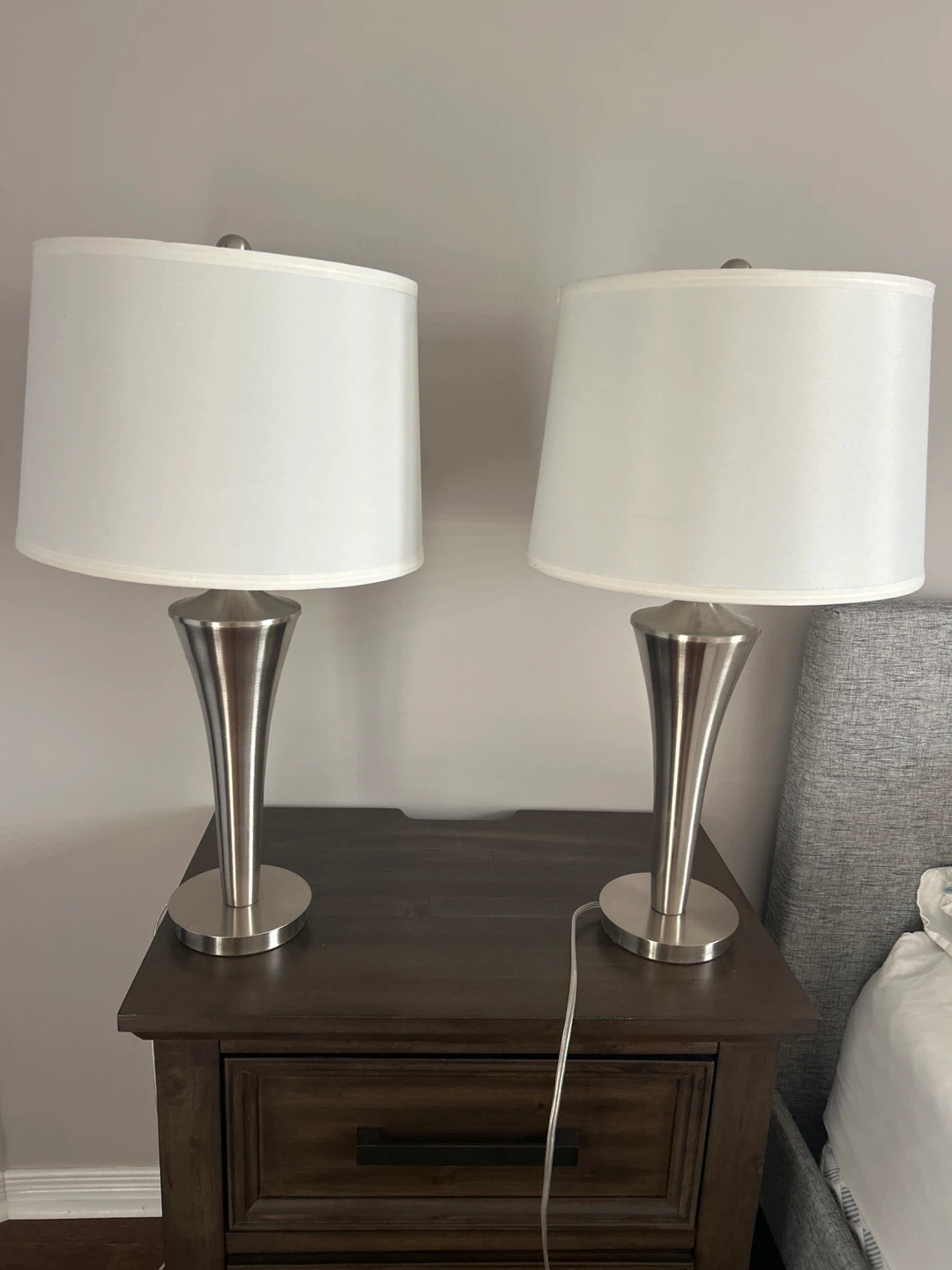 Brushed Nickel lamp set of 3 - photo 5