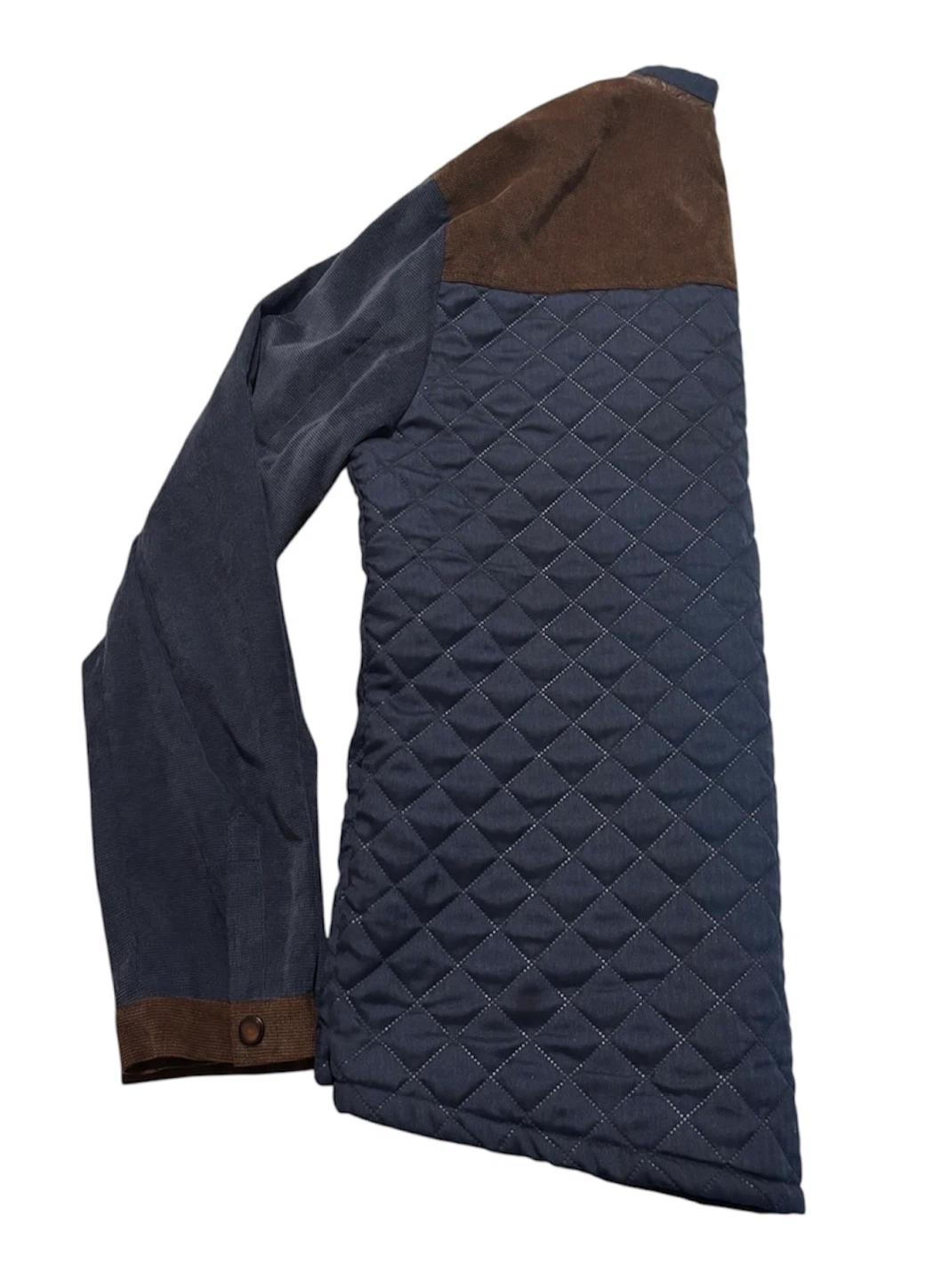 Quilted Snap Button Jacket with Suede Accents - photo 3