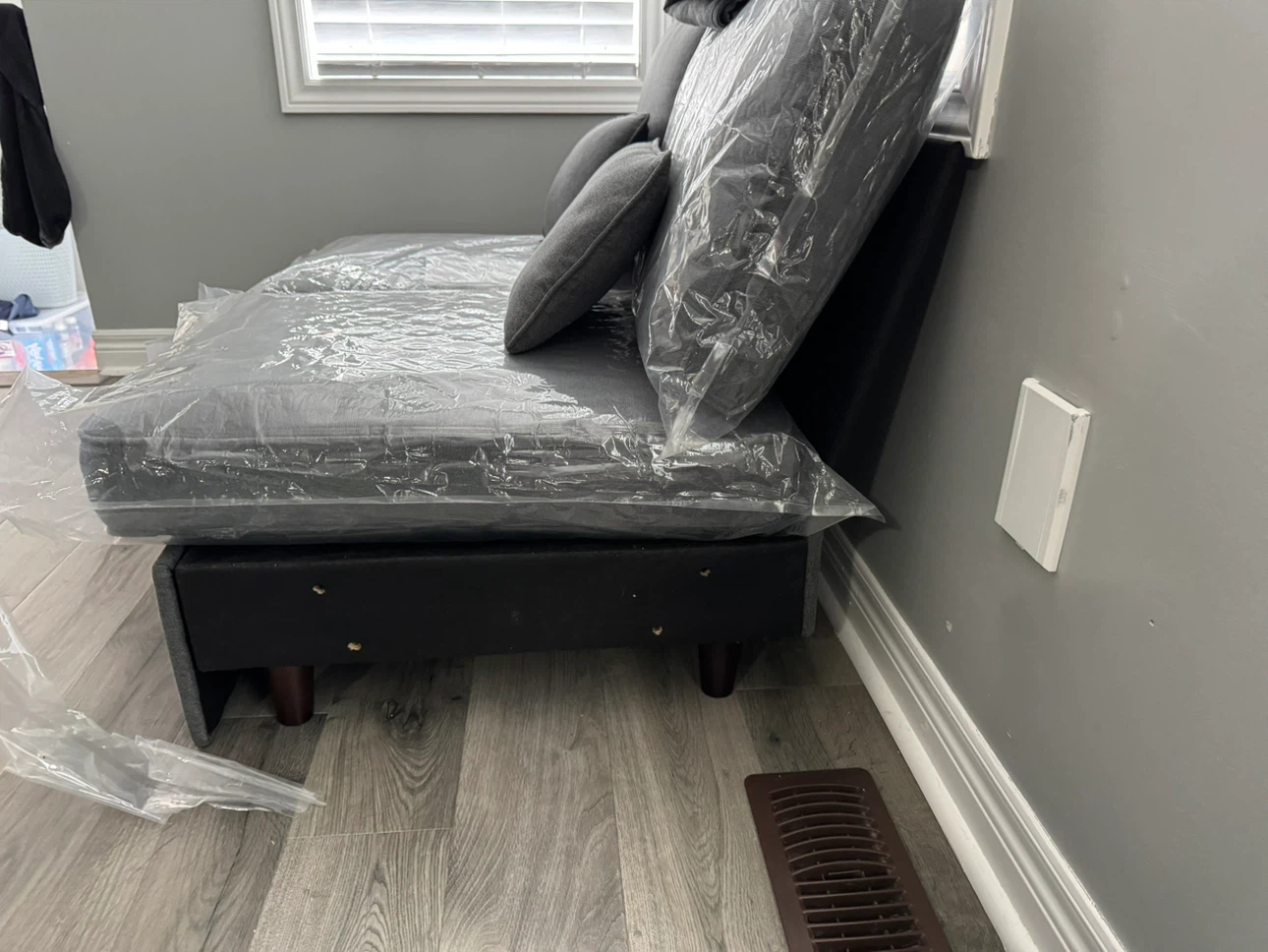 Grey Sofa with Pillows - photo 3