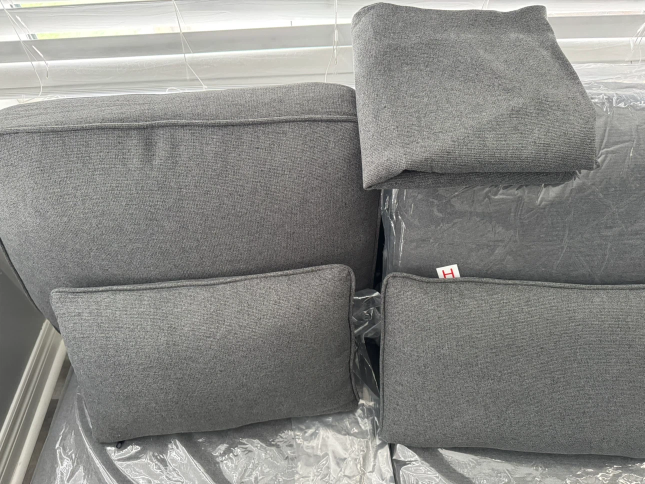 Grey Sofa with Pillows - photo 4