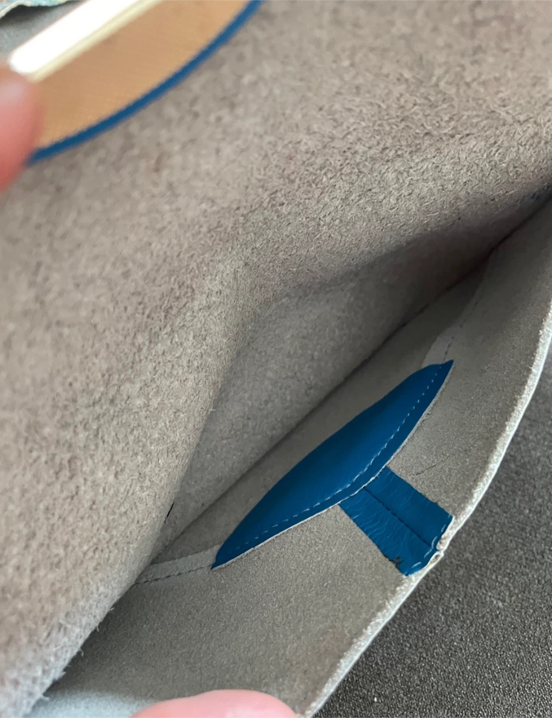 Blue Leather Envelope Clutch - photo 3
