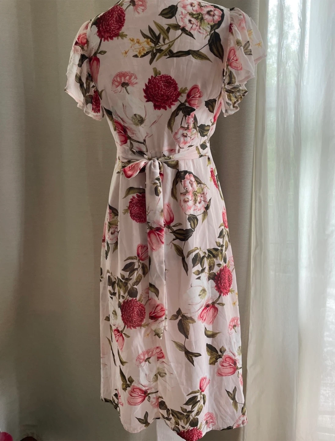 Forever 31 Floral Print Midi Dress with Belt - photo 2