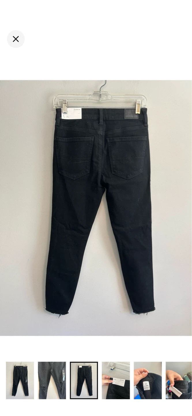 American Eagle Black Ripped Hi-Rise Jegging Jeans - photo 3