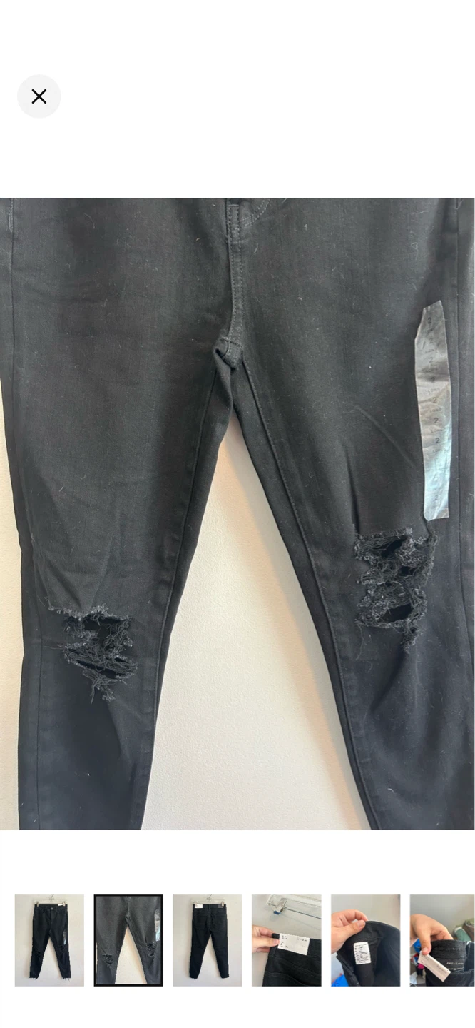 American Eagle Black Ripped Hi-Rise Jegging Jeans - photo 2