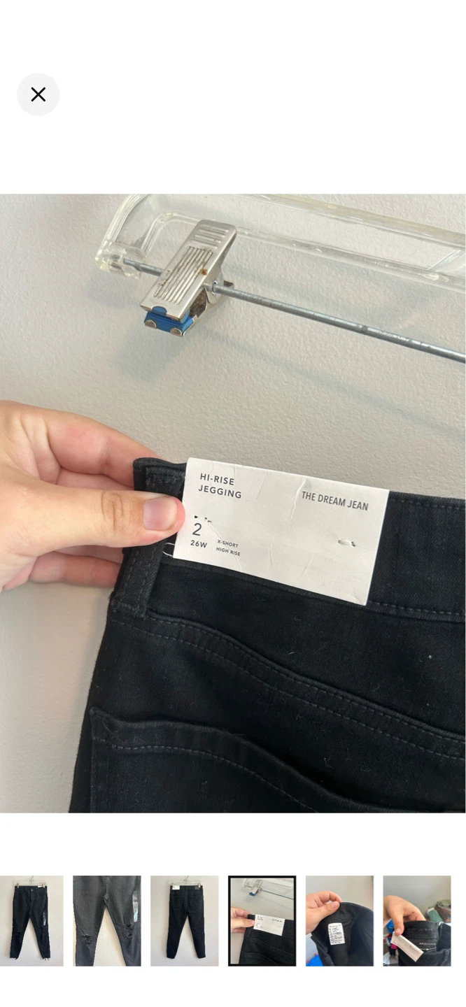 American Eagle Black Ripped Hi-Rise Jegging Jeans - photo 4