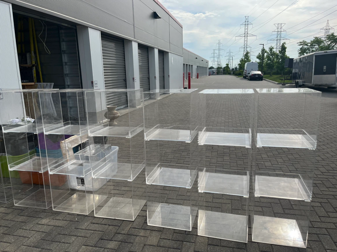 Clear Acrylic Display Shelving Units