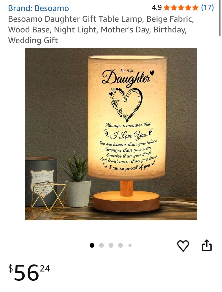 Besmo Daughter Gift Table Lamp - photo 5